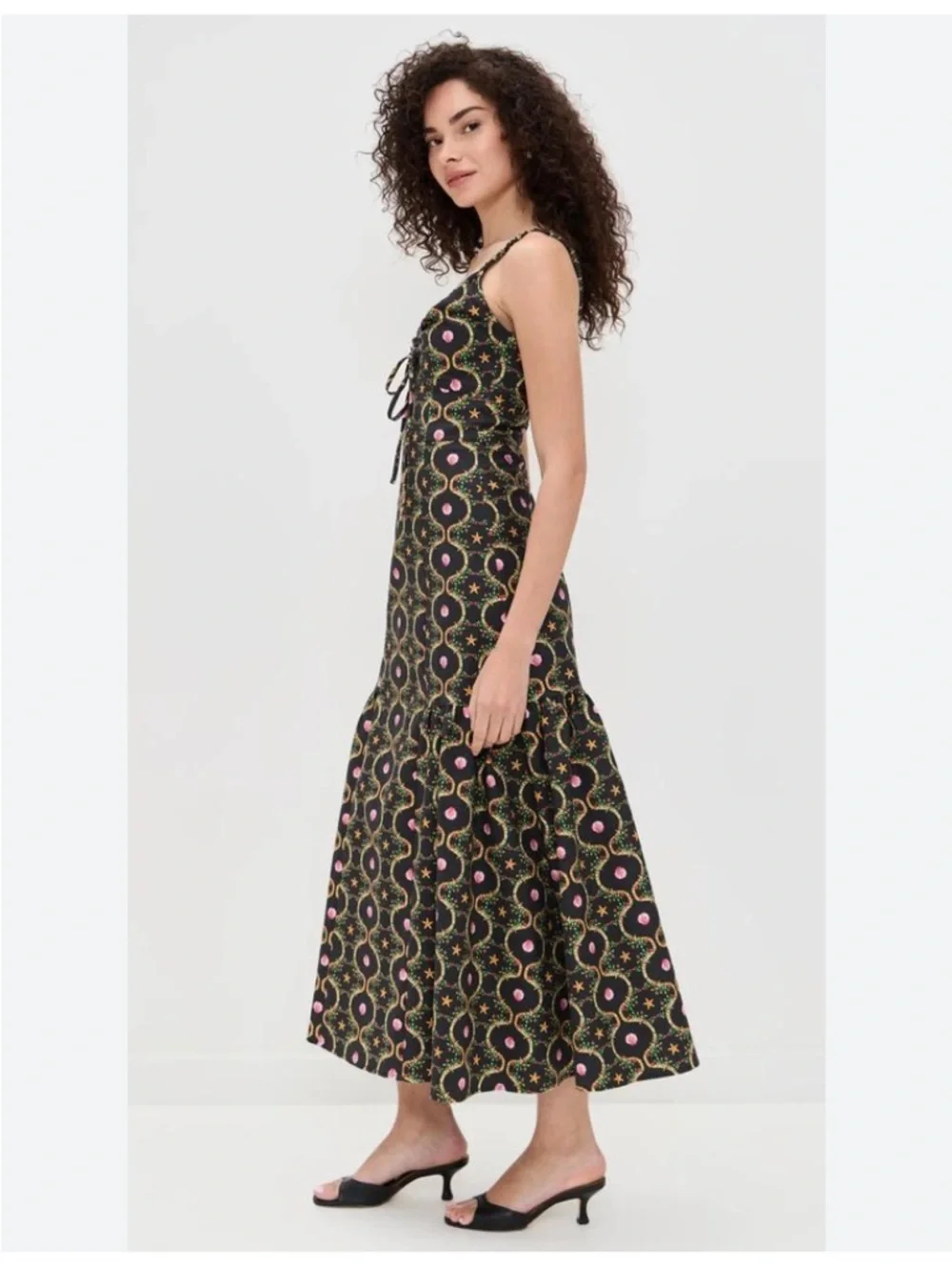 pink maxi dress summer Floral Summer Maxi Dress Floral Print / L